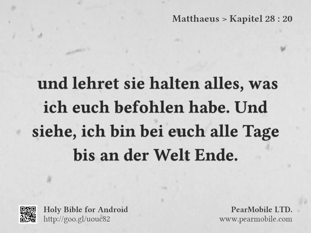 Matthaeus, Kapitel 28:20
